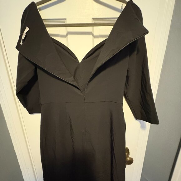 NWT Kay Unger Black Midi Dress | Size 8 | Elegant Cocktail & Evening Wear - Picture 4 of 6